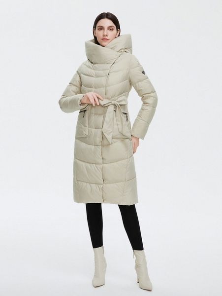 

gasman dual pocket belted hooded puffer coat o2lt#, Black