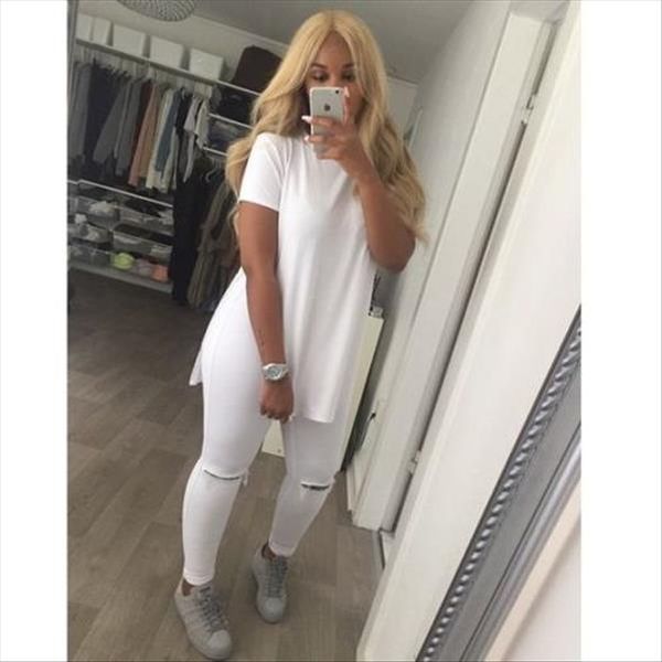 

harajuku summer loose casual tshirt women female short sleeve tees t shirts open side tumblr t shirt, White