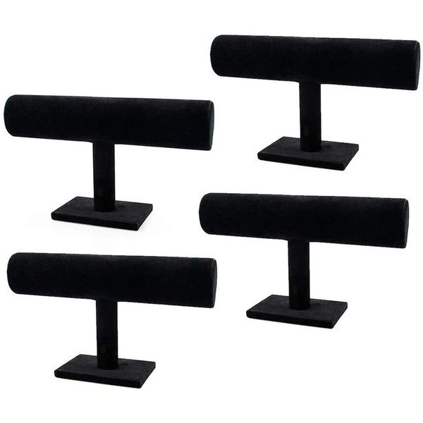 

jewelry pouches, bags 4 pieces of black velvet t-bar display brackets, watch necklace bracelet boxes, Pink;blue