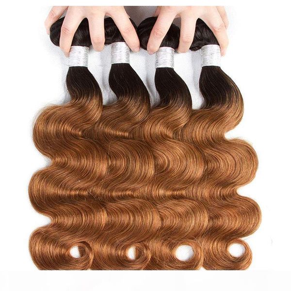 

1b 30 human hair bundles body wave brazilian human remy hair weaves 1b bug hair wefts, Black