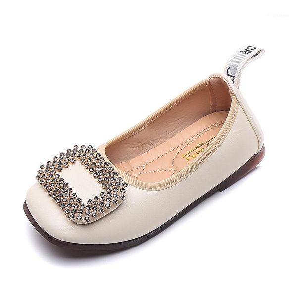 

flats for girls 2020 autumn princess fashion soft-sole shoes kids new western style flats peas leather shoes children's1, Black;grey