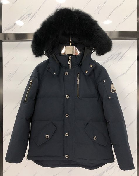 

2019-2020 new men casual down jacket down coats mens moose outdoor warm man winter coat outwear jackets parkas canada knuckles doudoune, Black