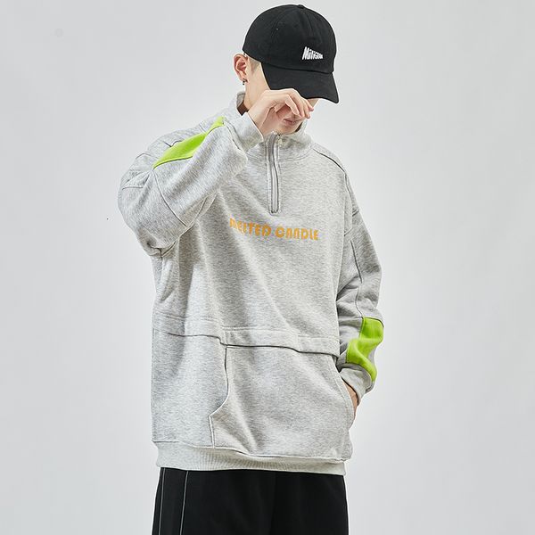 

2021 spring autumn skateboard casual new men's hip hop hoodies sweatshirts streetwear one piece brand black white fashion clothe d6bo
