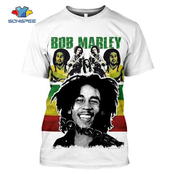 

men clothing summer bob marley 3d print shirts graphic hentai funny men clothing
