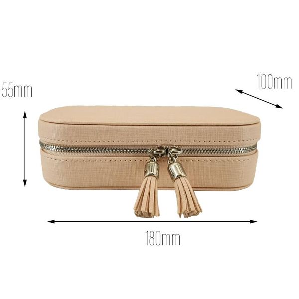 

jewelry pouches, bags leather storage box korean earring ring flannel makeup organizer jewlery boxes, Pink;blue