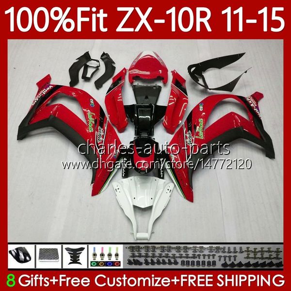 Fairings de OEM para Kawasaki Ninja ZX-10R ZX 1000 CC 10 R 2011 2012 2013 2014 2015 101no.117 ZX1000 C ZX 10R 1000CC 11-15 ZX-1000 ZX10R 11 12 13 14 15 Corpo de injeção preta vermelha quente