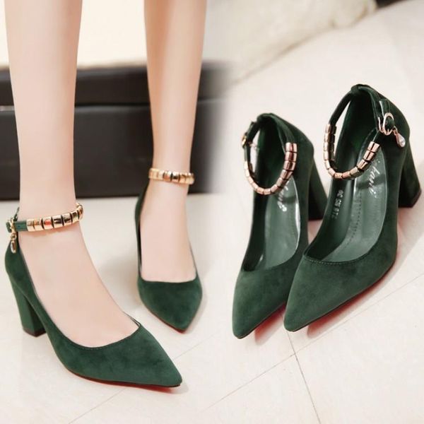 

with coarse sharp rhinestone high with women's will code high-heeled shoes shallow mouth single shoe woman, Black