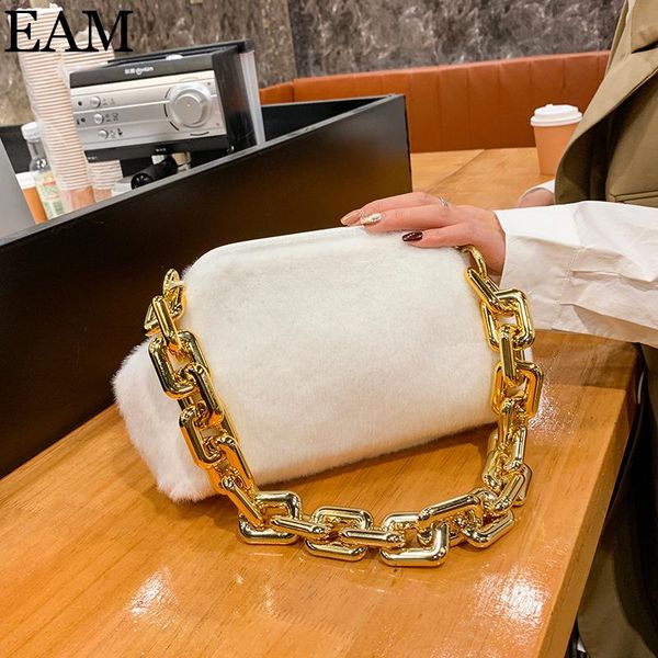 

eam] shell fur clutch design bags for women 2020 winter small crossbody shoulder bag trend handbags and purses 8a898