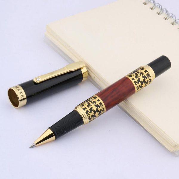 

chouxiongluwei school golden black retro metal student rollerball pen1