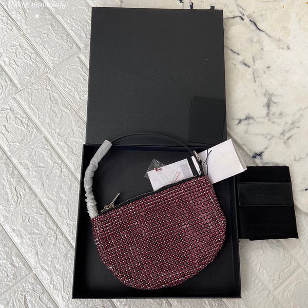 

new blue full diamond women's bag with diamond flash drill small square bag and chain strap messenger bag