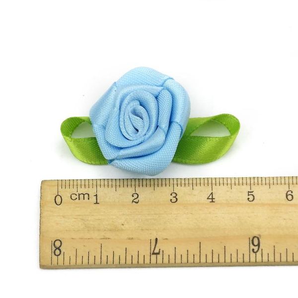

10pcs 3cm satin ribbon rose flowers heads handmade diy craft scrapbooking for wedding decoration artificial silk bbytvp