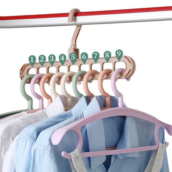 

magic multi-port support circle hanger drying rack multifunction plastic scarf clothes storage hangers