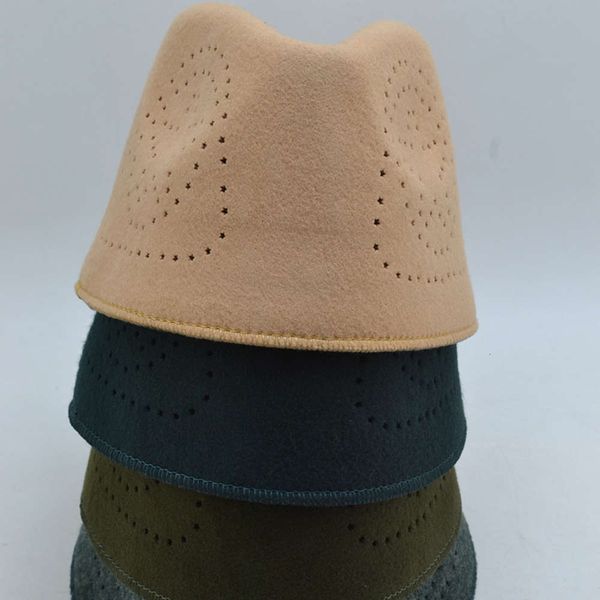 

five new pointed exquisite star wool felt soft, comfortable and breathable hat, Blue;gray