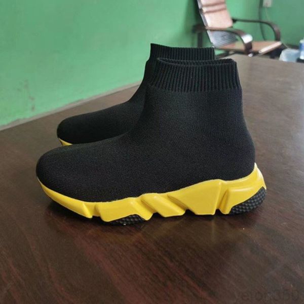 

fashion kids socks boots children athletic shoes casual flats speed trainer sneaker boy girl high-running shoes black white 24-35 ruu5n