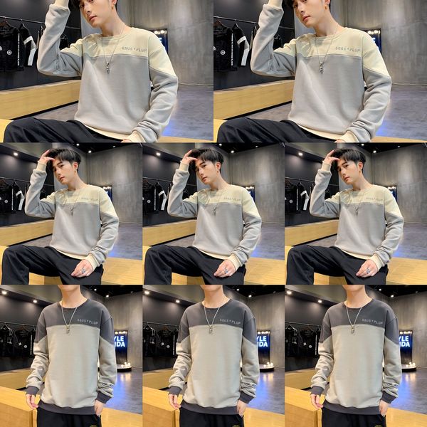 

20 весной и осенью раунд сращивания шеи письмо напечатана прямая трубка свитером корейского trend вскользь свитер sweatersports нижней рубаш, Black