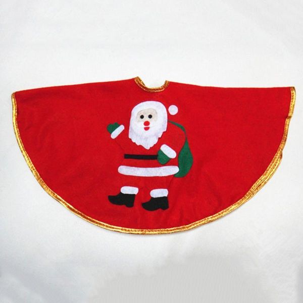

christmas tree skirt embroidery surround festive delicate gold edge non-woven fabrics santa design decoration1