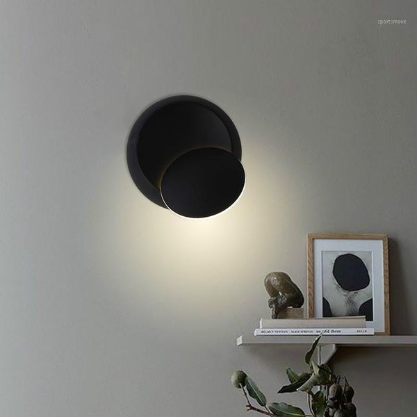 

wall lamp stair modern 5w led circular lamps with adjustable lampshade bedside light sconce art salon living room corridor light1