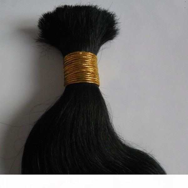 

black color human hai bulk brazilian hai body wave 100% human hair for braiding bulk no attachment 1pcs lot no weft