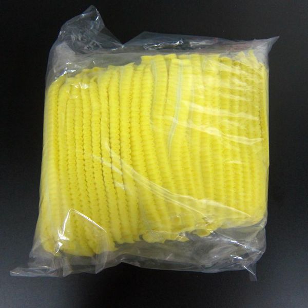 

100pc non woven 18inch double elastic disposable dust hat women men shower caps for spa hair cap salon bathroom barbershop l h jlloaq