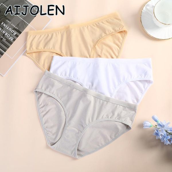 

aijolen solid white briefs cotton seamless breathable sweat-absorbent panties classic ladies underwear1, Black;pink