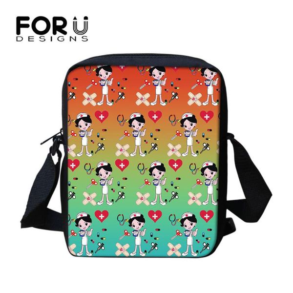 

forudesigns женщины посланника сумки gradient cute pattern ladies mini торговые сумки на ремне марка болса femininas new 2020