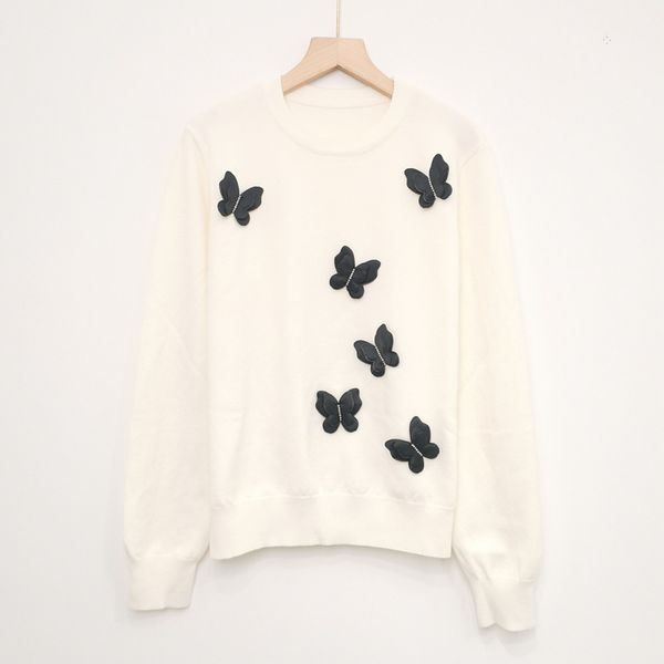 

1212 2022 runway autumn brand same style sweater cardigan long sleeve crew neck white black red fashion womens clothes womens meiyi