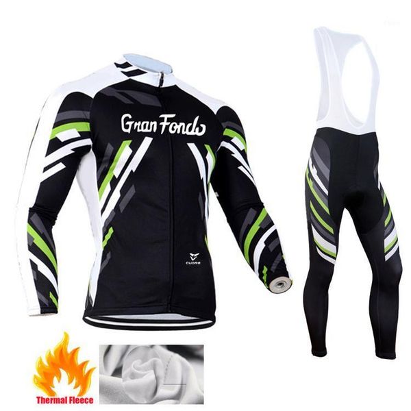 

winter thermal fleece new 2020 strava cycling jersey long set mtb cycle clothing sportswear mountain bike clothes ropa ciclismo1, Black;blue