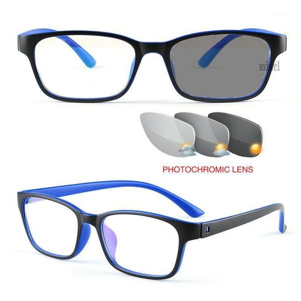 

2020 transition sunglasses pchromic progressive reading glasses men multifocal points for reader near far sight diopte fml1, White;black