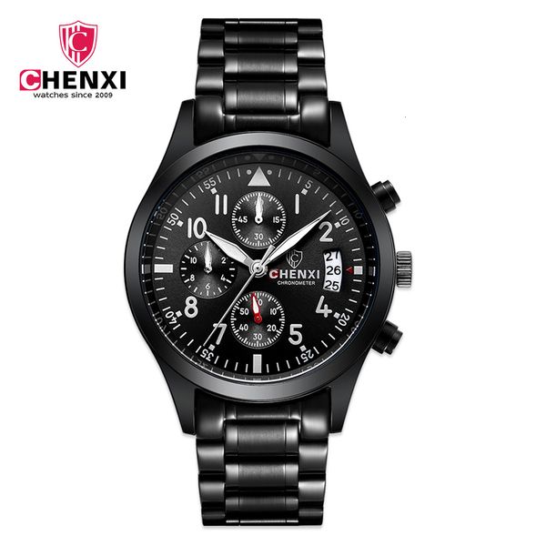 

multifunctional dawn calendar steel band 904 business sports watch for men