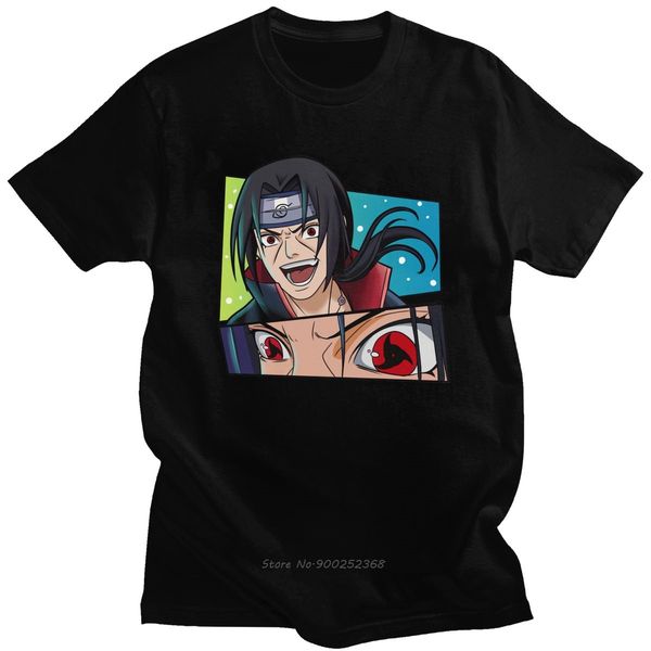 

classic naruto shippuden men streetwear short sleeve cotton itachi uchiha eye anime summer tees hoodie designers t shirts sweatshirt