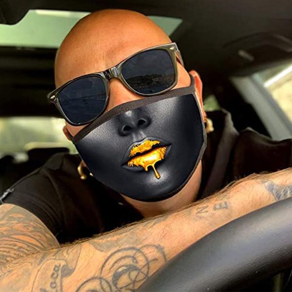 

поп хлопчатобумажные ткани рот маска моющаяся многоразовая маска моды для взрослых с фильтром пыль смешной печатью маски mascarillas шарф wm, Black