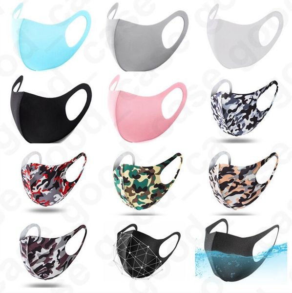 

3d fashion camouflage protective face masks fashion dustproof anti-fouling proof dust-smog masks washable face breathable mask d4903, Blue