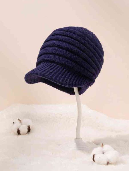 

baby solid knit hat she02, Yellow