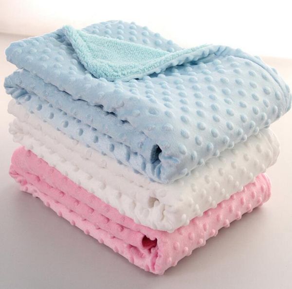 

blanket set baby bedding peas sofa blanket 102*76cm kids soft foam blankets throw rugs sleeping bag l-oa3839