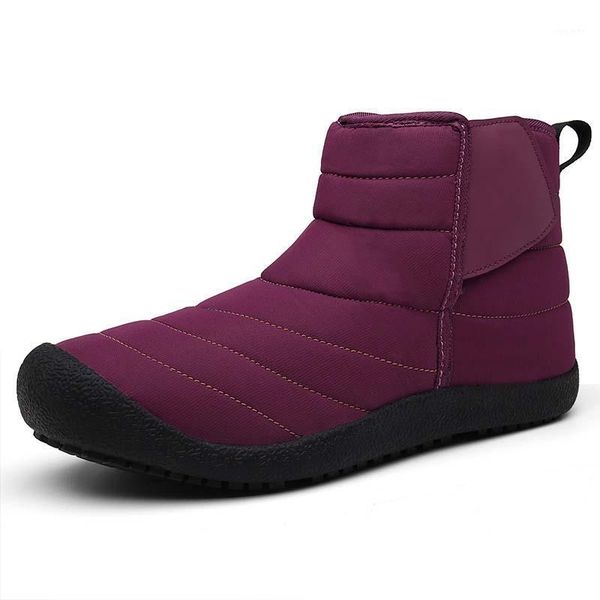 

winter boots women cotton fabric shoes woman winter rubber ankle boots female comfortable with women's warm shoes botas mujer1, Black