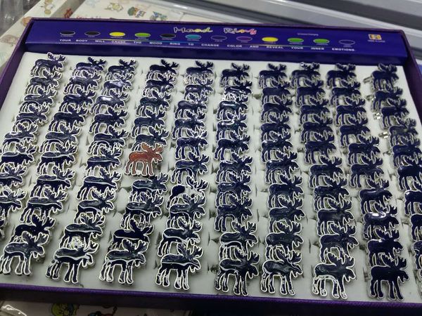 

fashion cartoon animal adjustable mood rings, Silver