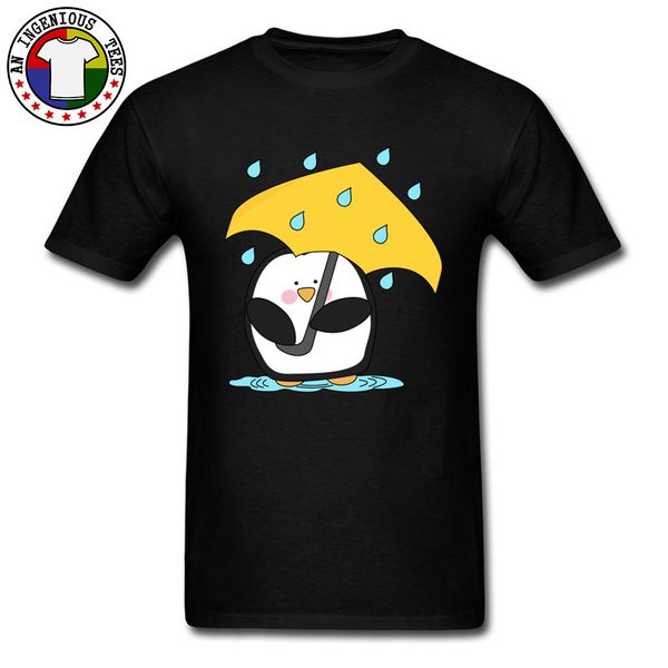 

men classic funny & tees round collar summer autumn t-shirts cute cartoon rainy penguin t shirts sport hooded sweatshirt hoodie