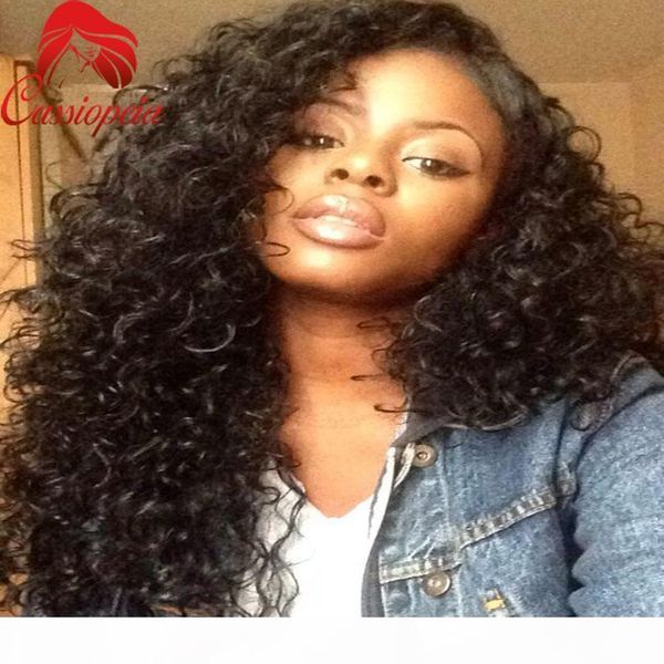 

brazilian virgin afro kinky curly wigs lace front wigs glueless full lace virgin hair wigs unprocessed human long hair, Black;brown