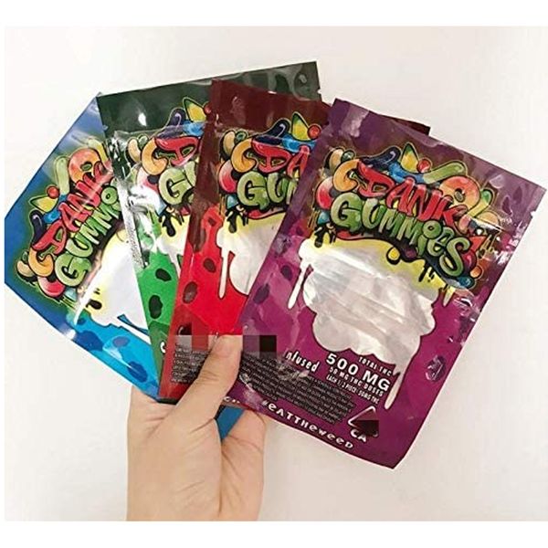 

edibles packaging 500mg dank gummies bags worms edibles bears cubes gummy bags smell proof bags wholesale from factory 2021