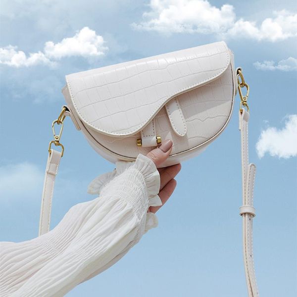 

pu leather crossbody bags saddle bags small summer lady shoulder handbags female simple totes for women 2020 trend