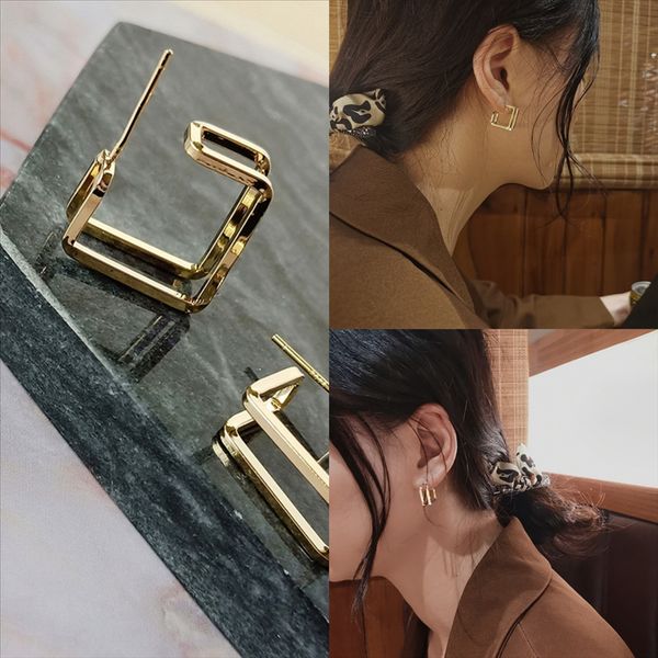 

cfj mixed high new style earring women's druzy earring style grade stud fashiongold, Golden