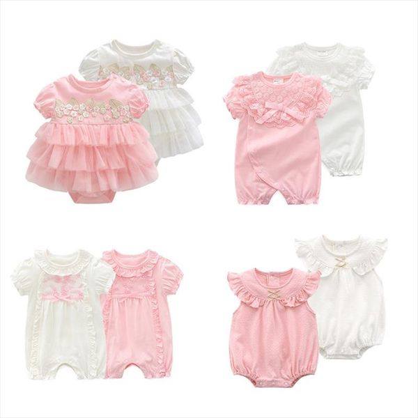 

принцесса baby girl bodysuits summer style боди для малышей lace новорожденный первый день рождения партии одежды твин одежды, Blue