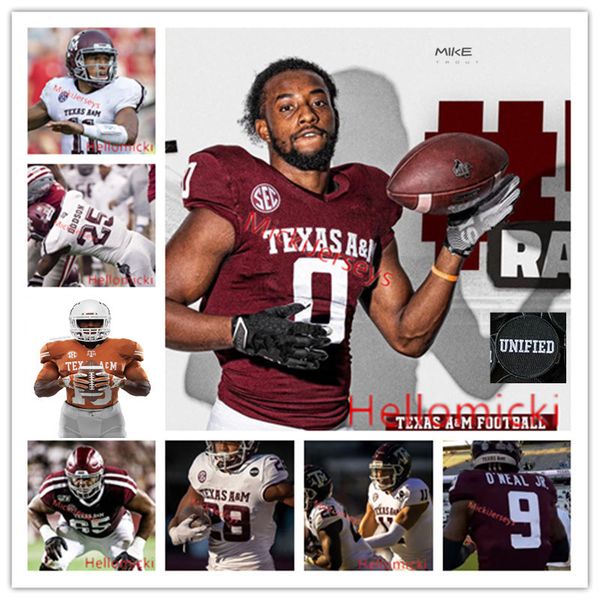 

custom texas a&m aggies football christian kirk mike evans ricky seals-jones myles garrett johnny manziel von miller texas a&m jersey, Black