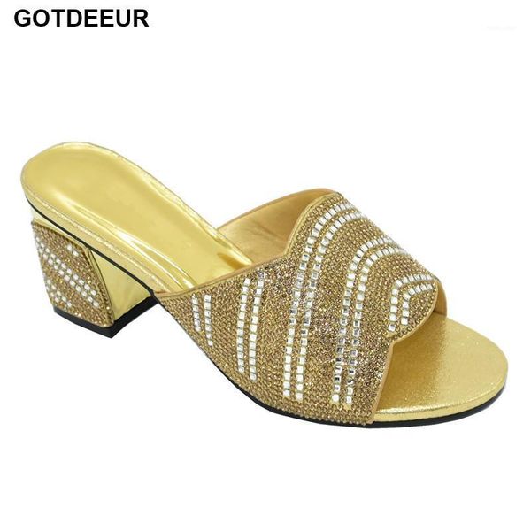

new arrival italian women party pumps decorated with rhinestone luxury shoes women african party shoes slip on1, Black