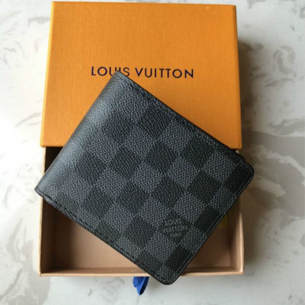 

2019 paris plaid style mens wallet famous men wallet special canvas multiple short small wallet with box dust bag, Red;black