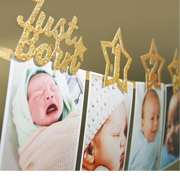 

1st birthday p frame 1-12 months baby's p frame shower baby p holder kids birthday banner wedding room dec bbyrlq