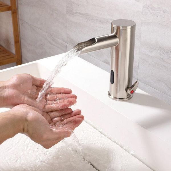 

bathroom sink faucets solid brass basin touch faucet cold and smart sensor tap deck mounted sensitive auto inductive taps1