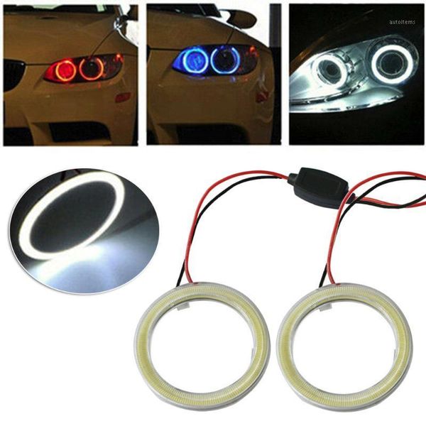 

silicone angel eye bulb exterior 1 pair cob super bright auto accessories1