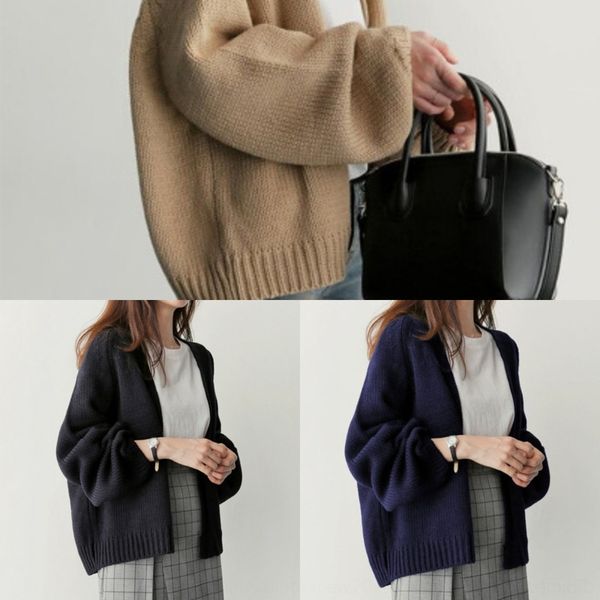 

ze7z7 sweater coat women's knitting sleeve autumn korean version 2020 new coat sweatersweater sweaterstyle loose long and small style s, White;black