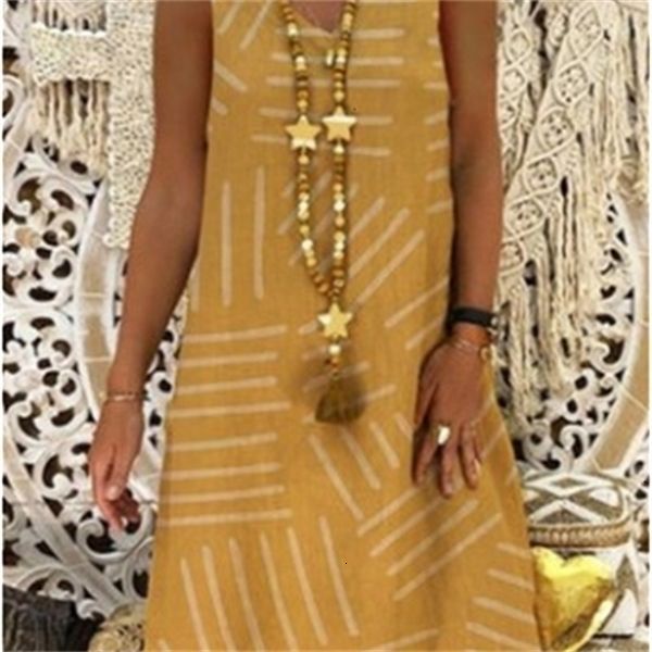 

2020 five colors and eight flowers v-neck vest dress, White